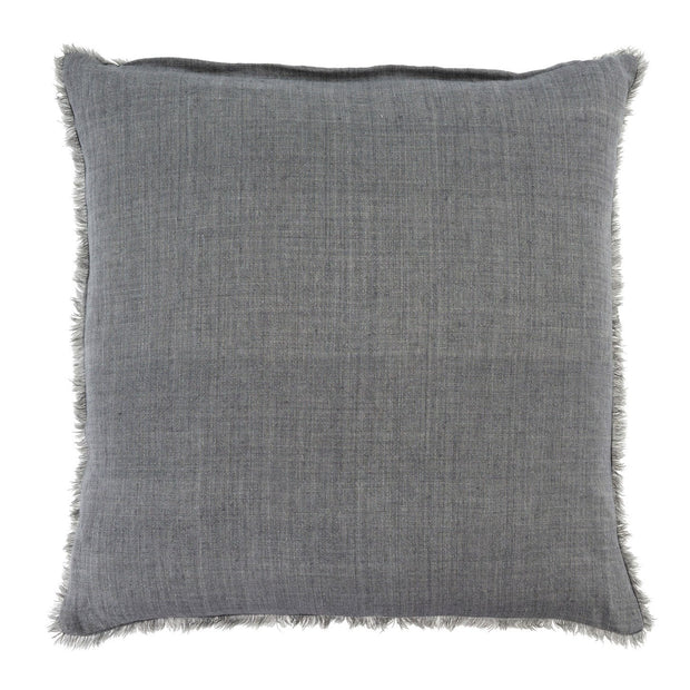Indaba 24" x 24" Lina Linen Pillow - Steel Grey