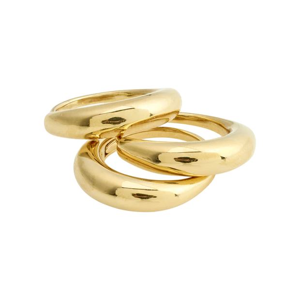 Pilgrim - BE Gold Plated  3-in-1 Ring Set