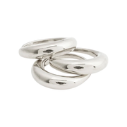 Pilgrim - BE Silver Plated 3-in-1 Ring Set