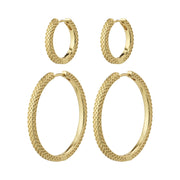 Pilgrim - Pulse Recycled Earrings 2-in-1 Gold-Plated