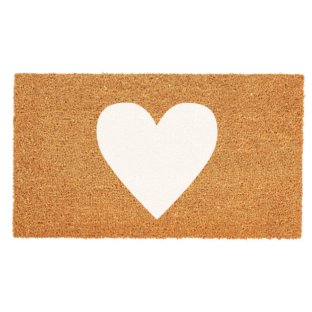 Indaba - Doormat White Heart Coir