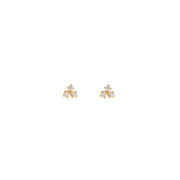 Leah Alexandra - Tiny Trio Stud Earrings in 10k Gold