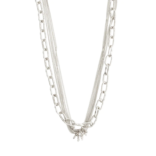 Pilgrim - Pause Recycled Cable & Curb Chains Necklace