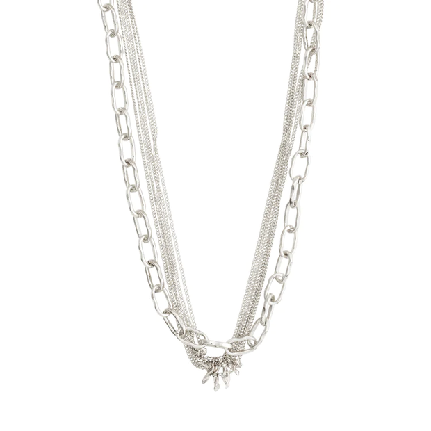 Pilgrim - Pause Recycled Cable & Curb Chains Necklace