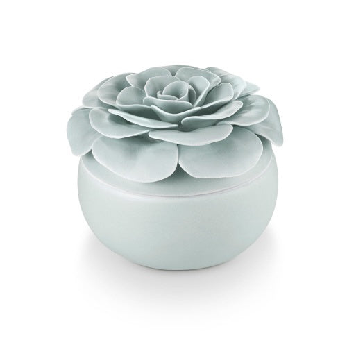 Illume - 6.7oz Ceramic Flower Candle Sea Salt