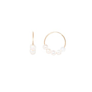 Leah Alexandra - Earrings Mini Cannes Hoops Pearl
