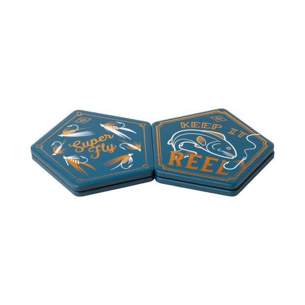 Gentlemen's Hardware Ceramic Coaster set of 4 - Fishing