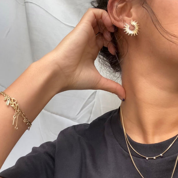 Pilgrim - Earrings Shana Gold Plated Crystal