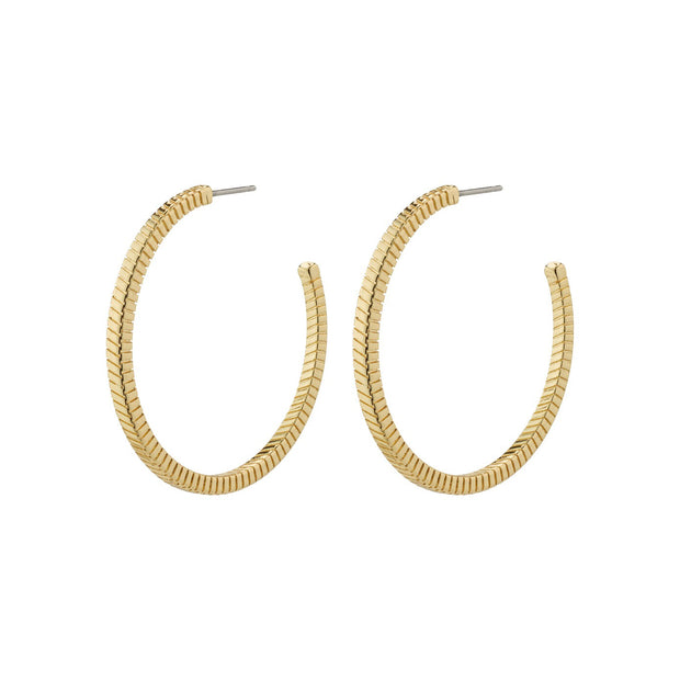 Pilgrim - Lidia Recycled Hoop Earrings Gold-Plated