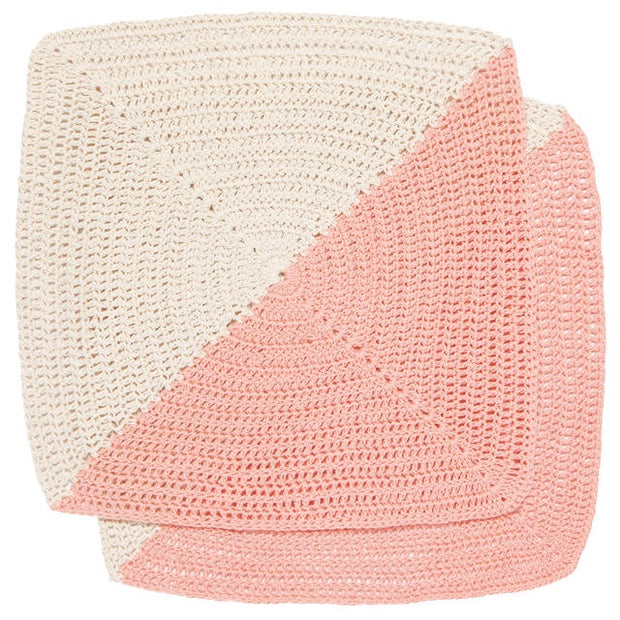 Now Designs Crochet Dishcloths Angle Set of 2 Peony