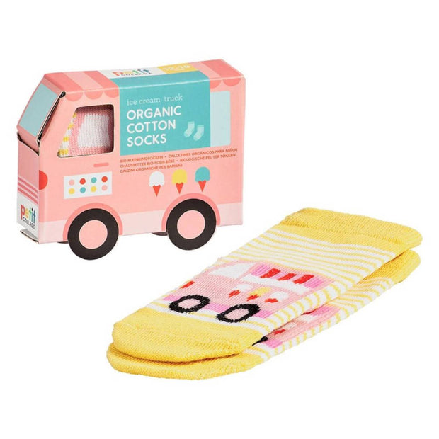 Petit Collage - Organic Toddler Socks Ice Cream Truck