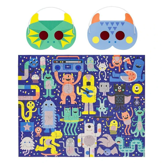 Petit Collage - Decoder Puzzle 100pc Monster Jam