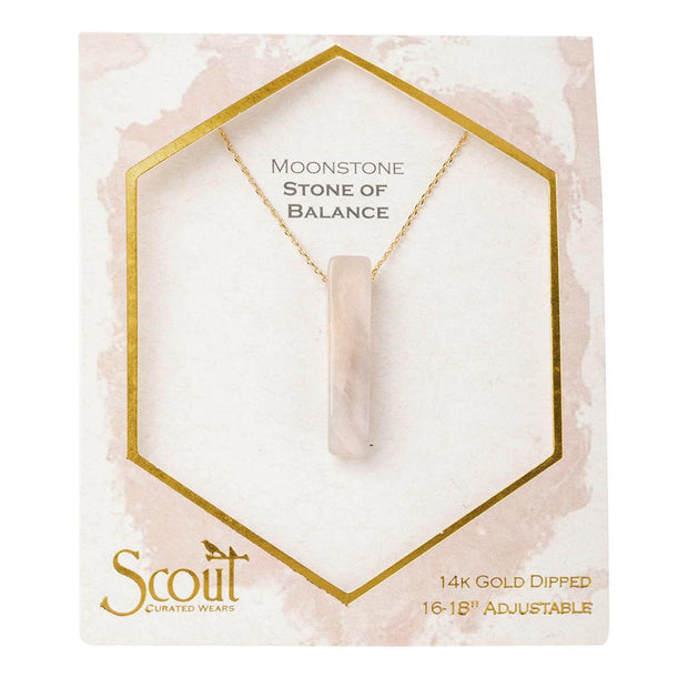 Scout Curated Wears - Stone Point Necklace Moonstone / Stone of Balance