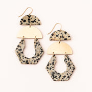 Scout Curated Wears - Earrings Stone Cutout Dalmatian Jasper/Gold