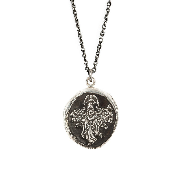 Pyrrha - Talisman Angels 30" Sterling Silver Necklace