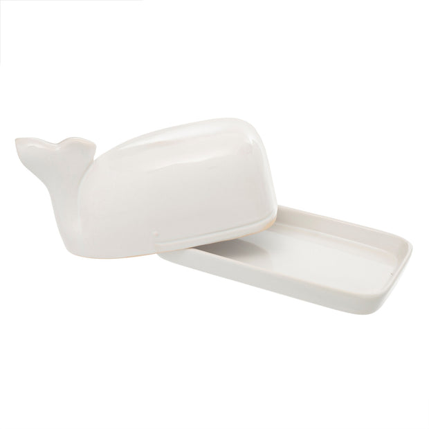 Indaba - Wild Whale Butter Dish White