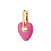 Pilgrim Pink Heart Charm Pendant - Gold Plated