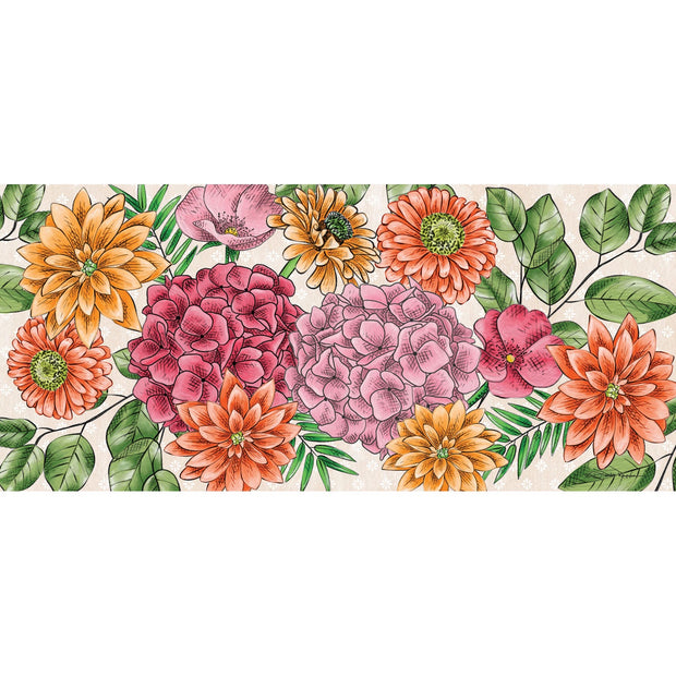 Evergreen - Sassafras Mat Insert Hydrangea Bouquet