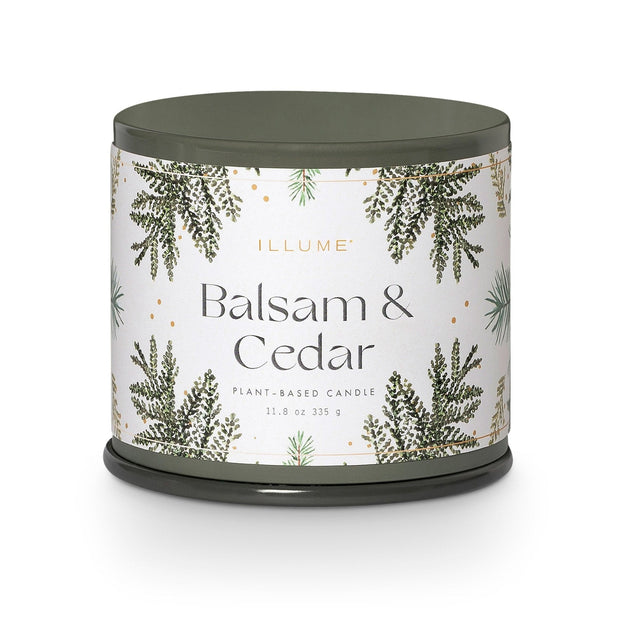 Illume - 11.8oz Vanity Tin Candle Balsam & Cedar