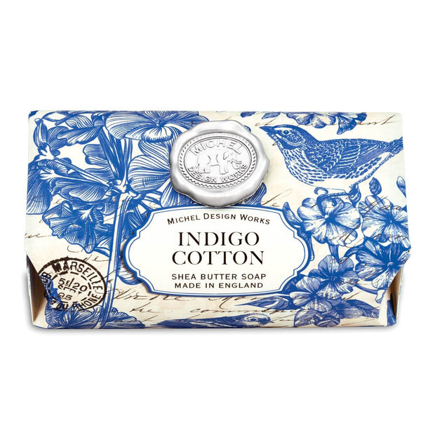 Michel Designs - Indigo Cotton Large Bath Soap Bar