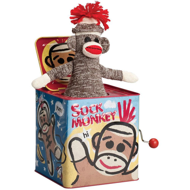 Schylling - Sock Monkey Jack in the Box