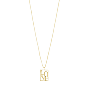 Pilgrim Love Tag Necklace - Gold Plated