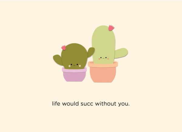 Halifax Paper Hearts Card - Life Would Succ Without You