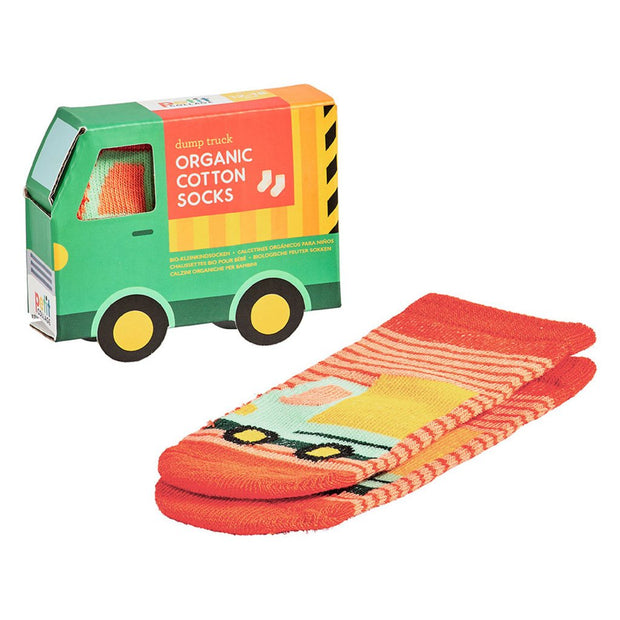 Petit Collage - Organic Toddler Socks Dump Truck