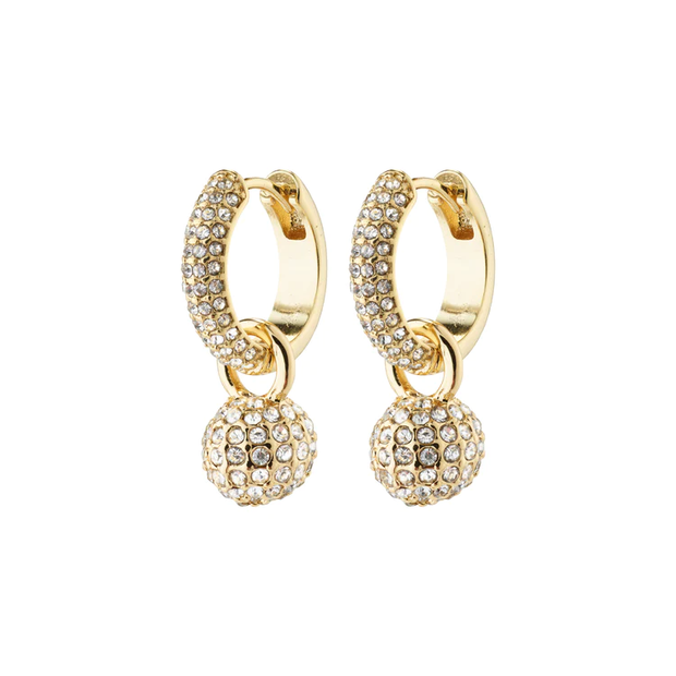 Pilgrim - Edtli Gold Plated Crystal Hoop Earrings