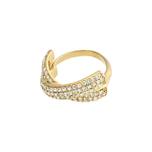 Pilgrim - Edtli Gold Plated Crystal Ring