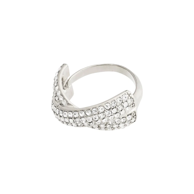 Pilgrim - Edtli Silver Plated Crystal Ring