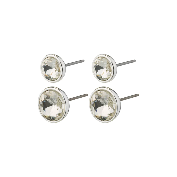 Pilgrim - Callie Recycled Silver Plated Crystal Earrings
