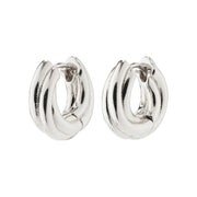 Pilgrim - EDEA Recycled Chunky Hoop Earrings in Silver