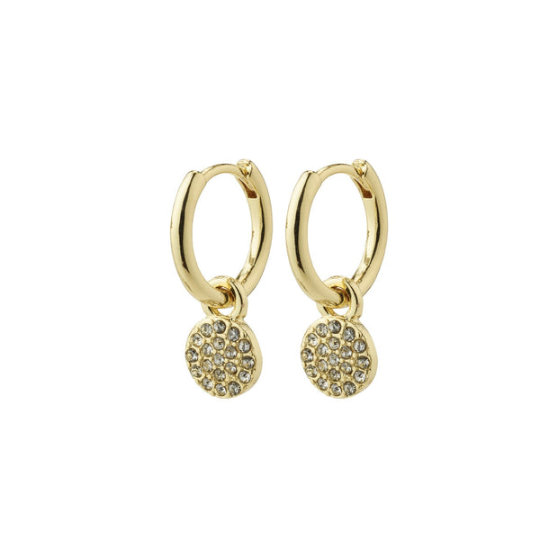 Pilgrim - Cheyanne Recycled Crystal Hoop Earrings Gold-Plated