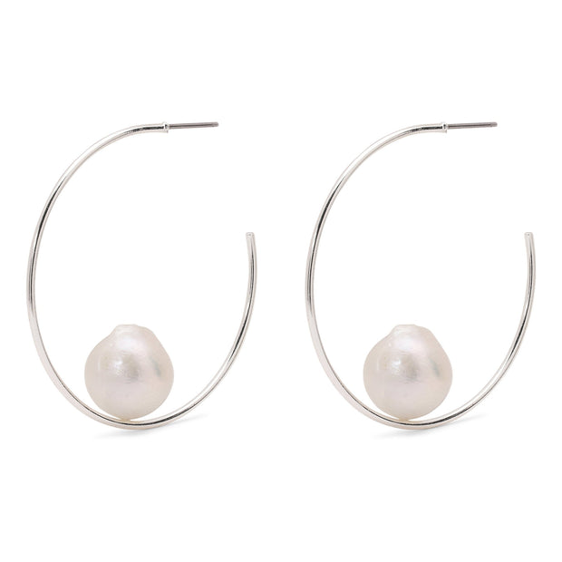 Pilgrim - Earrings Ama2_PI Fresh Water Pearl Silver Plated Irregular