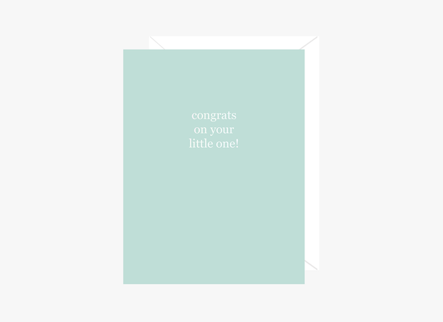 Halifax Paper Hearts Card - Congrats on Your Little One (Foil)
