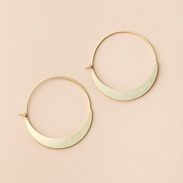 Scout Curated Wears - Earrings Refined Crescent Hoops Gold Vermeil
