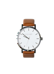 PiperWest - Classic Minimalist 42mm in Silver and Tan