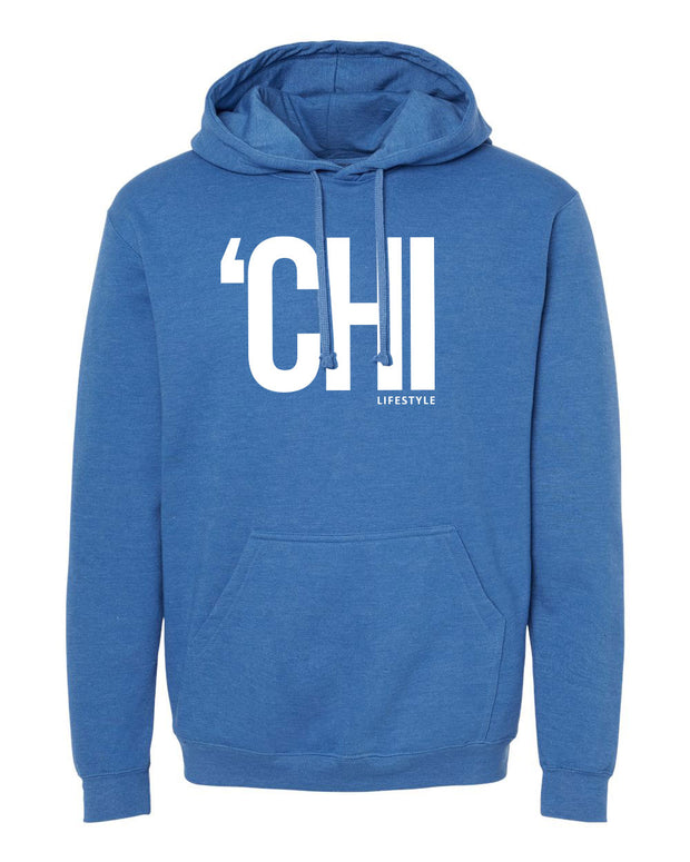 'CHI Lifestyle Hoodie Heather Blue with White