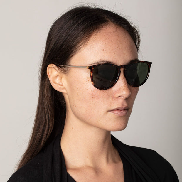 Pilgrim - Sunglasses Vanille Gold Plated with Brown