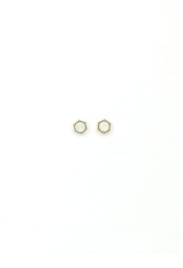 Lover's Tempo - Astrid Stud Earrings White Opal