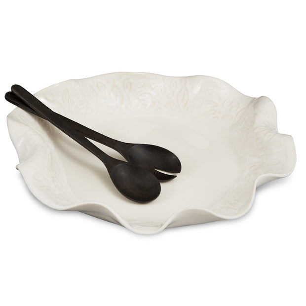 Hilborn - Platter with Small Palm Servers Simply White