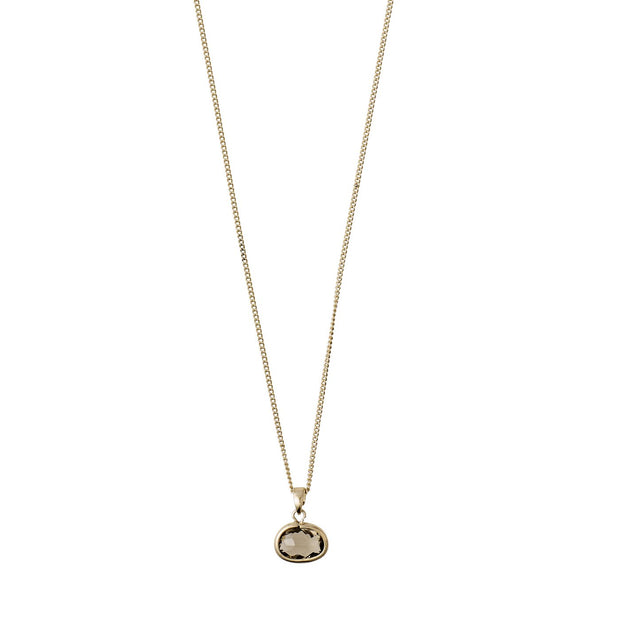 Pilgrim - Necklace Air Gold Plated Grey