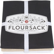 Now Designs - Floursack Dishtowel Black/Oyster/White