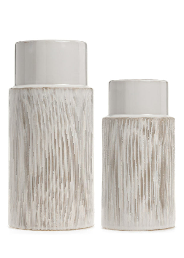 ADV - Large Cera Cylindrical Vase White