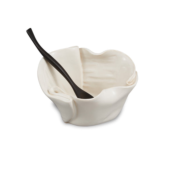 Hilborn Guacomole Dish (includes med rosewood spoon) Simply White