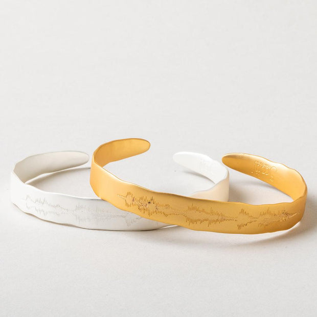 Scout Curated Wears - Echo Cuff Bracelet "Live In The Sunshine" - Silver