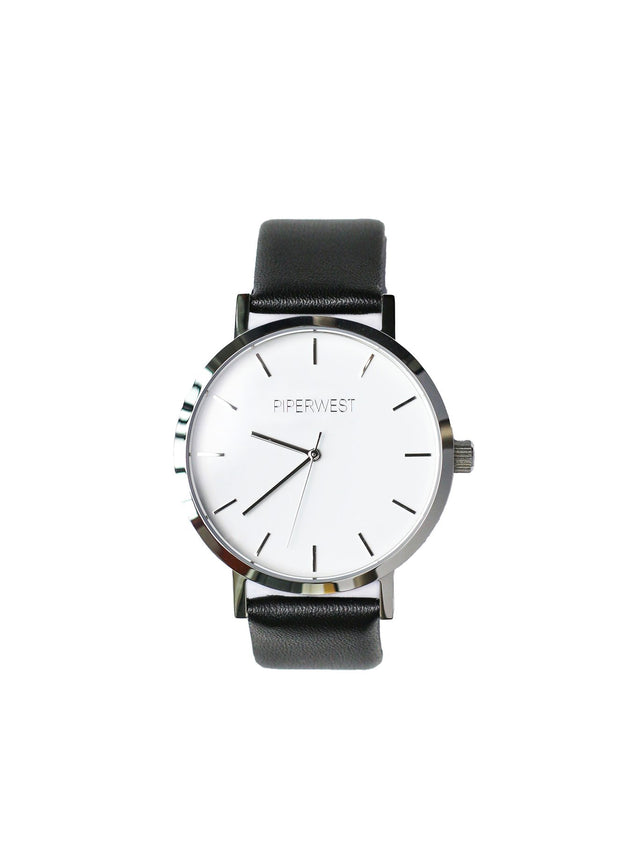 PiperWest - Classic Minimalist 42mm in Silver and Black
