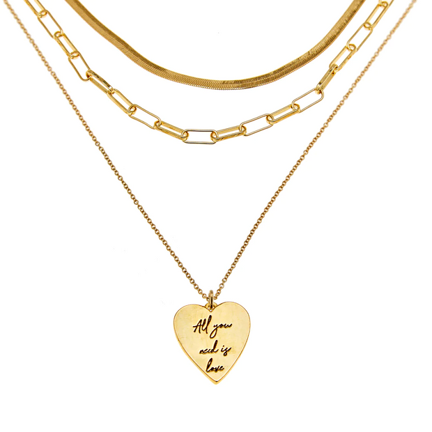 Foxy Originals All You Need Is Love Necklace in Gold