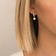 Leah Alexandra - Demi Pearl Hoop Earrings